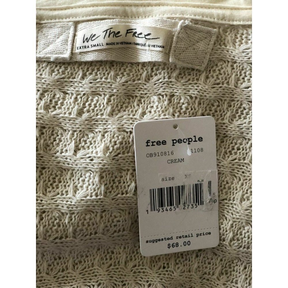 Free people Women's Thien’s Hacci Sweater Top - Picture 9 of 9